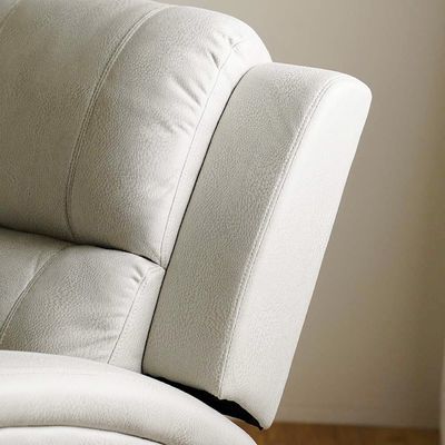 Crimson 1-Seater Fabric Recliner Sofa - Off-White - With 2-Year Warranty